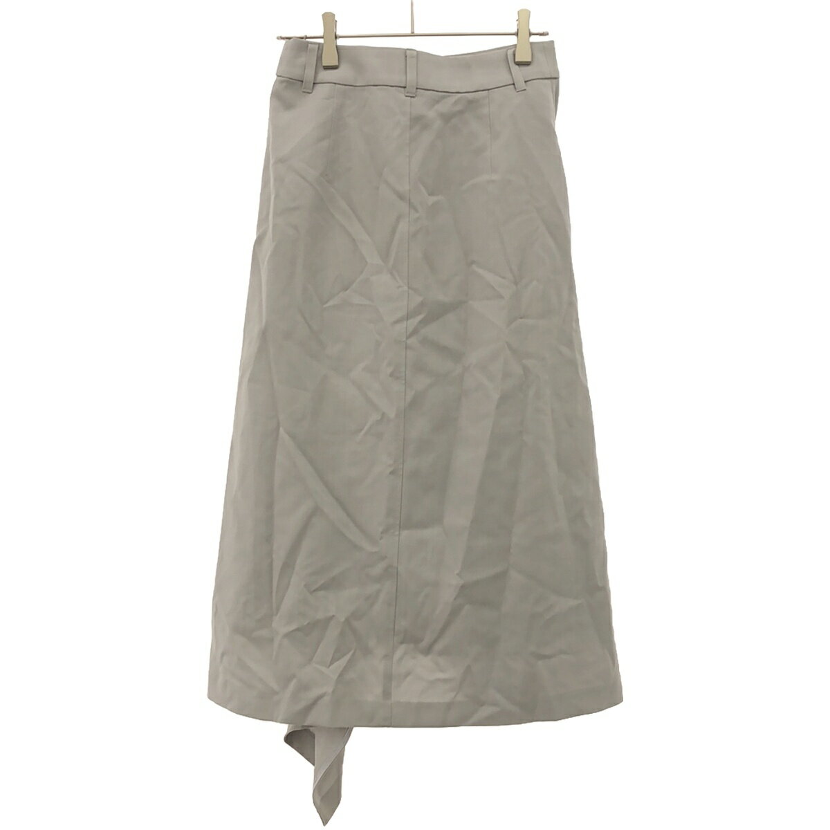 LE CIEL BLEU ルシェルブルー Asymmetric Drapy Wrap SK アシンメトリースカート 21S67102 グレー 34 【中古】 IT026YIHEEF8