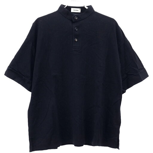 THE RERACS ザ リラクス 23SS BANDCOLLAR POLO SHIRT ショートスリーブバンドカラーポロシャツ 23SS-RECS-388 ネイビー 48 【中古】 IT780EJ3UDOK