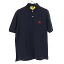 GUCCI×adidas グッチ×アディダス 22AW ロゴ刺繍ポロシャツ 700497 ネイビー L 【中古】 ITR8XNDZNREW