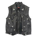 ADSB Andersson Bell アンダースンベル 24SS METALIC FAUX-LEATHER VEST メタリックフェイクレザーベスト ブラック...
