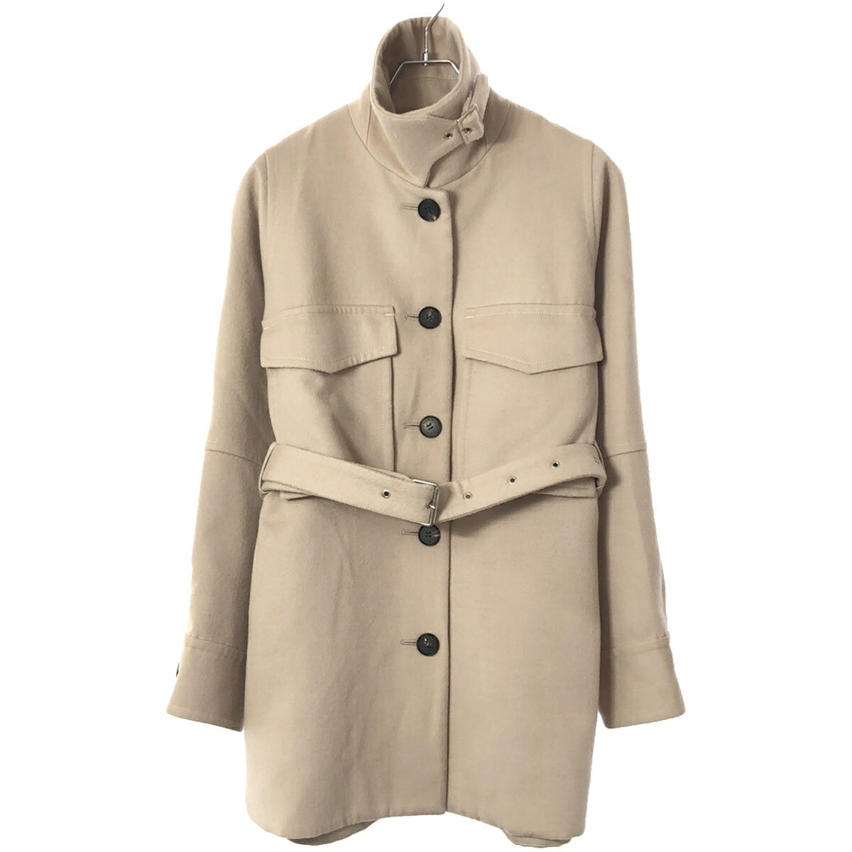 CINOH ノーカラーコート　キャメル　　　　　　✳️３月末迄❗️ CINOH｜ウールカシミヤノーカラーコート