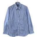 COMME des GARCONS HOMME コムデギャルソンオム 21SS ストライプパターン製品染めシャツ HG-B013 ブルー S 【中古】 ITX9F2U1Y308(4)