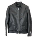 EMMETI エンメティ JURI NAPPA CERATA シングルラムスキンレザーライダースジャケット ネイビー系 44 【中古】 ITS5M8T2IQ1C(4)