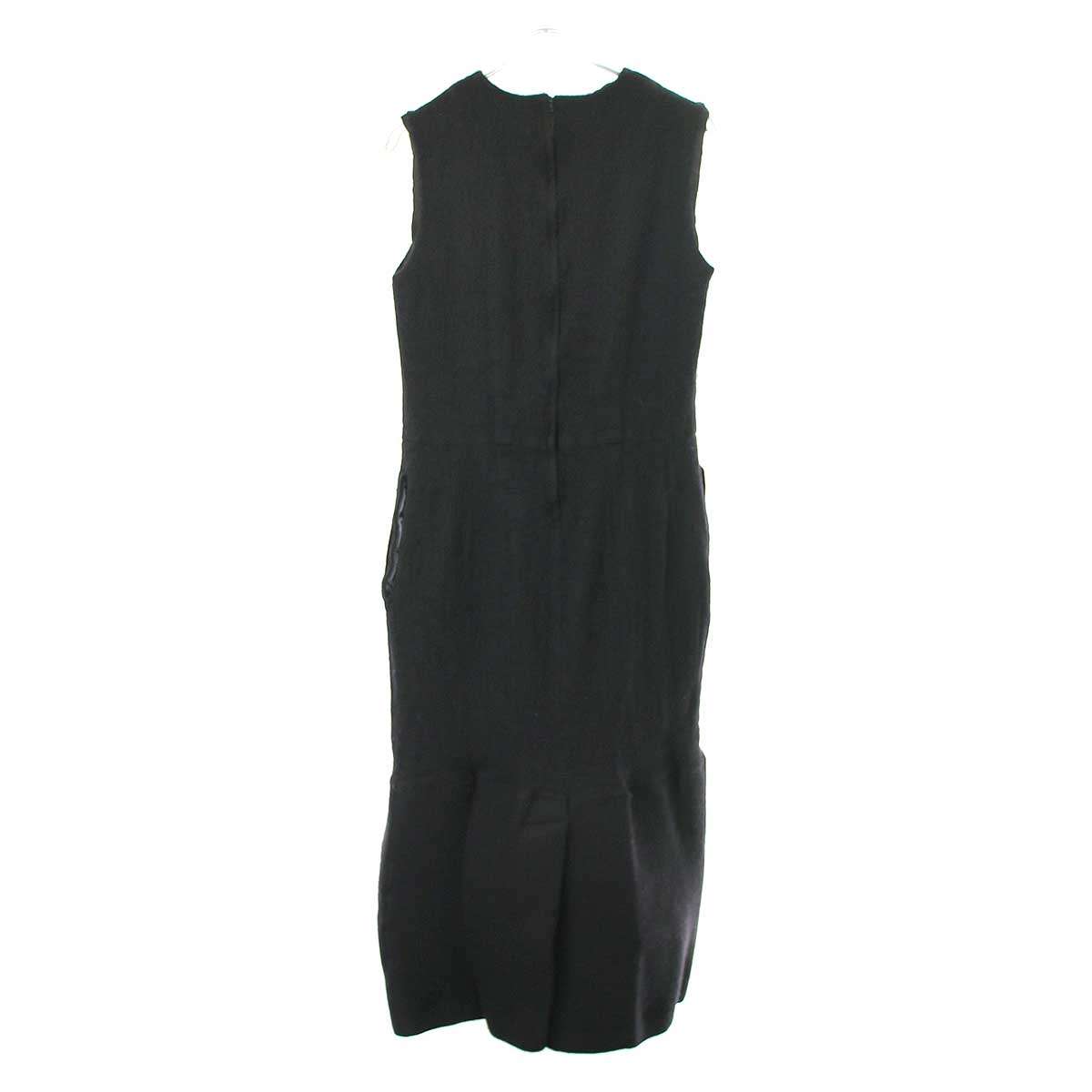 COMME des GARCONS コムデギャルソン 22AW ウールナイロンノースリーブワンピース GJ-O019 ブラック XS 【中古】 ITQ1Q3AXXU1E