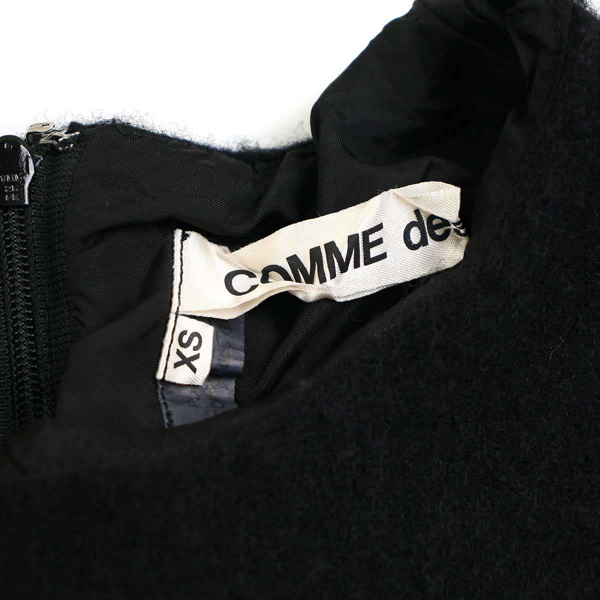 COMME des GARCONS コムデギャルソン 22AW ウールナイロンノースリーブワンピース GJ-O019 ブラック XS 【中古】 ITQ1Q3AXXU1E