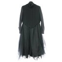 noir kei ninomiya ノワール ケイ ニノミヤ 23AW ニット切替チュールドレスワンピース 3L-O012 ブラック S 【中古】 IT1K1NUS71HP