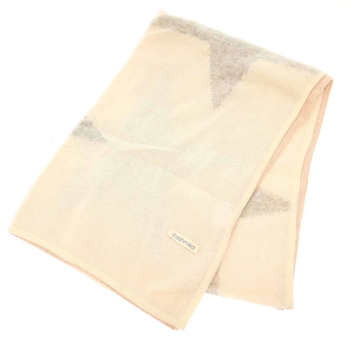 cashmika カシミカ スター カシミヤストールマフラー アイボリー 【中古】 ITAS4ISH89DZ