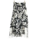 sacai サカイ 24SS Floral Print Skirt フローラルプリントスカート 24-07053 ブラック 0 【中古】 ITD6JZF2ZSI...