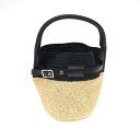 CELINE セリーヌ ビッグバッグ バケット ナノ ラフィアレザーショルダーバッグ ベージュ ブラック 【中古】 IT03N4URVZJ8