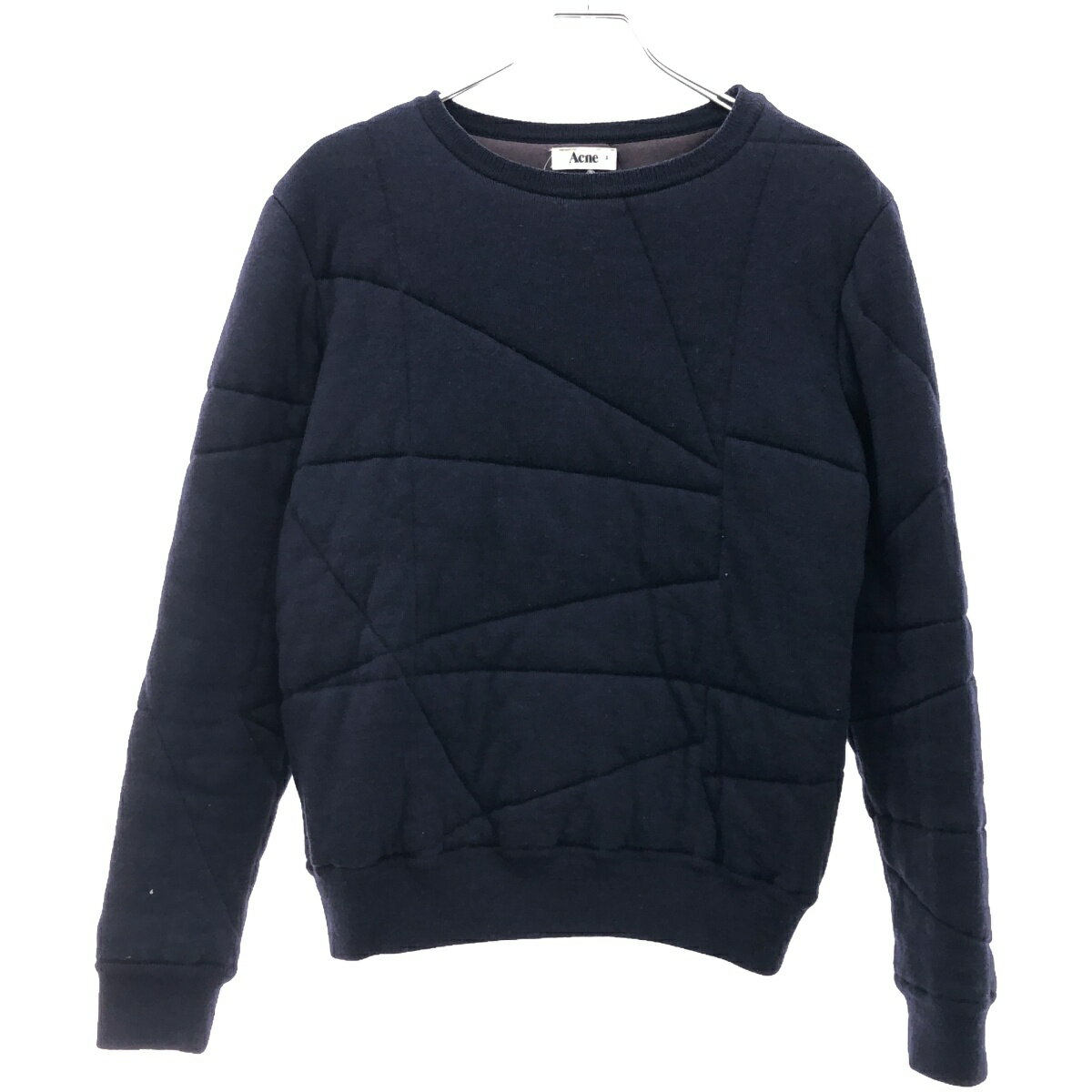 Acne アクネ 12AW Charlotte キルティングプルオーバーニットセーター ネイビー S 【中古】 ITG331DR1EU0
