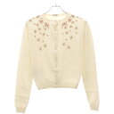 miu miu ミュウミュウ 19AW フラワーエンブロイダリー デコレーションカシミヤカーディガン MMF128 オフホワイト 36 【中古】 ITX9HN6...