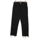 RE/DONE リダン カットオフデニムトラウザーズパンツ ブラック 26 【中古】 ITIJJSH057JG