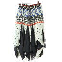 sacai サカイ 24AW Pattern Knit Print Skirt ニットパターンプリントデザインスカート 24-07429 ミックス 0 【中古】...
