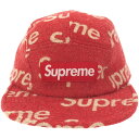 Supreme シュプリーム 18AW Harris Tweed Camp Cap ハリスツイードキャンプ レッド 【中古】 IT4IOGG8EYRW