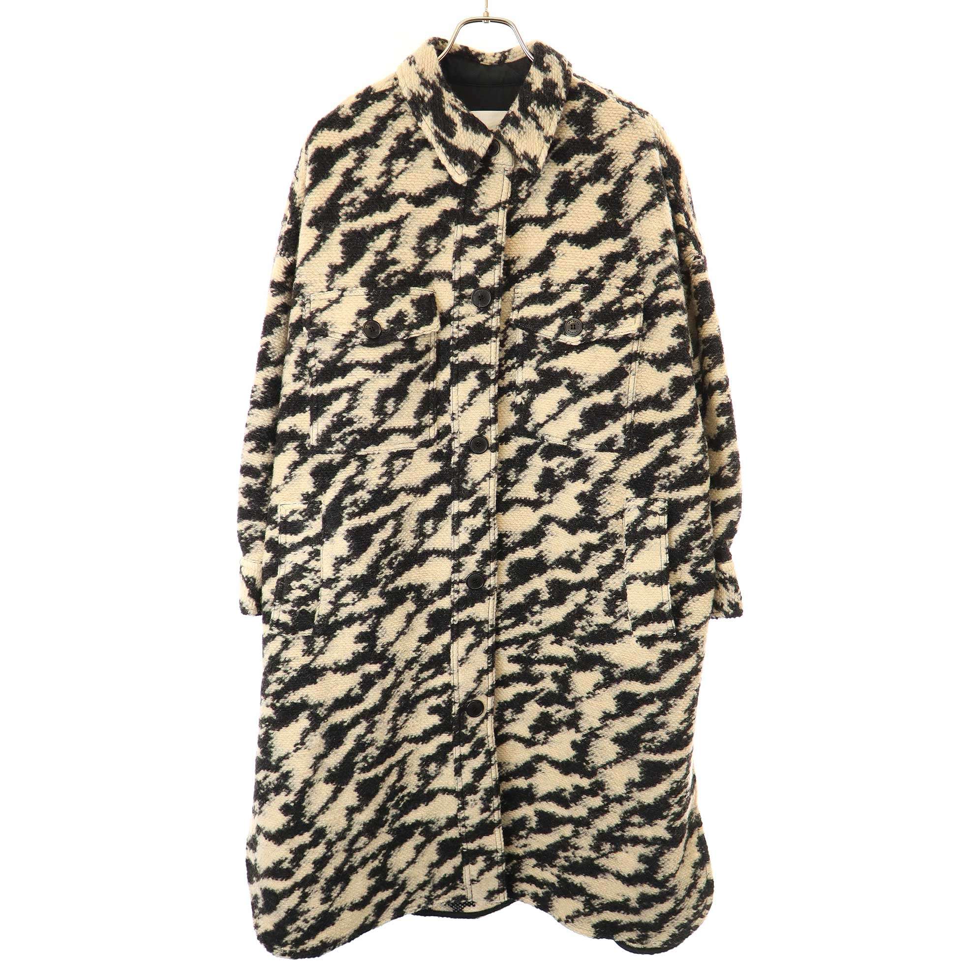 樂天商城 - ISABEL MARANT ETOILE イザベルマラン エトワール 24AW Fontizi ニットコート MA0018FE-B3D02E ホワイト ブラック F 【中古】 IT4B1HQANKV0