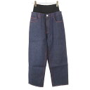 ALAIA アライア 24AW ニットバンドジーンズ AA9P01556T537 ネイビー 36 【中古】 ITFGQ34NJNKM