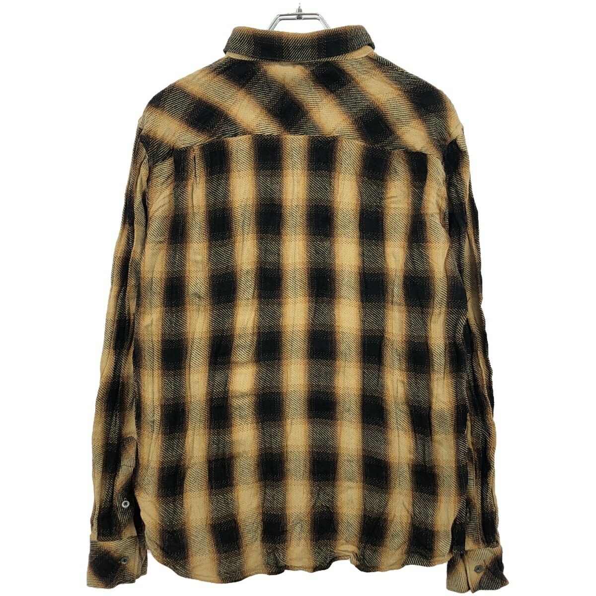 wjk ダヴルジェイケイ 24AW Twist Wrinkle Check チェックシャツ 4893 ch87e イエロー XL 【中古】 IT3CD67MSUXS