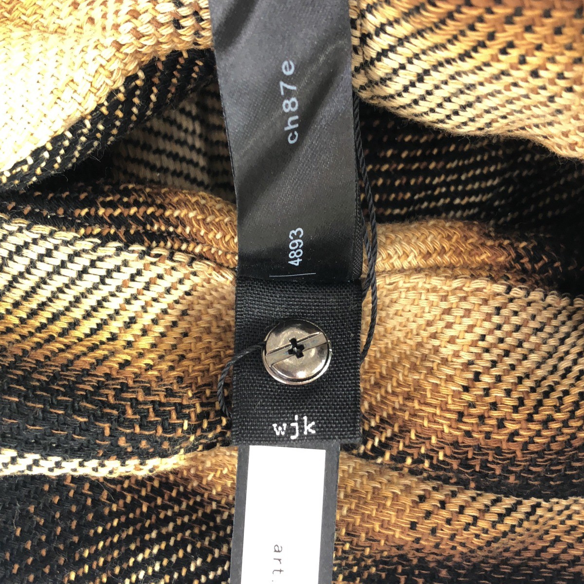 wjk ダヴルジェイケイ 24AW Twist Wrinkle Check チェックシャツ 4893 ch87e イエロー XL 【中古】 IT3CD67MSUXS