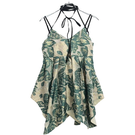 MURRAL ミューラル 23SS Flower quartz jacquard camisole top クオーツジャガード キャミソールトップ MU23SS-0801 グリーン 1 【中古】 ITUDAEFBAM48 MURRAL ミューラル 23SS Flower quartz jacquard camisole top クオーツジャガード キャミソールトップ MU23SS-0801 グリーン 1 【中古】 ITUDAEFBAM48
