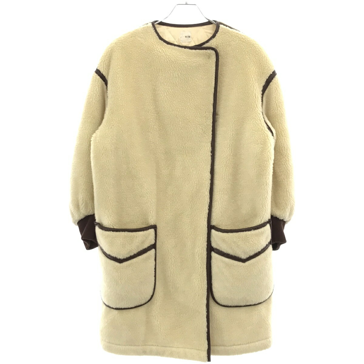 KIN キン パイピングボアコート アイボリー 【中古】 ITAAILKVK1EG