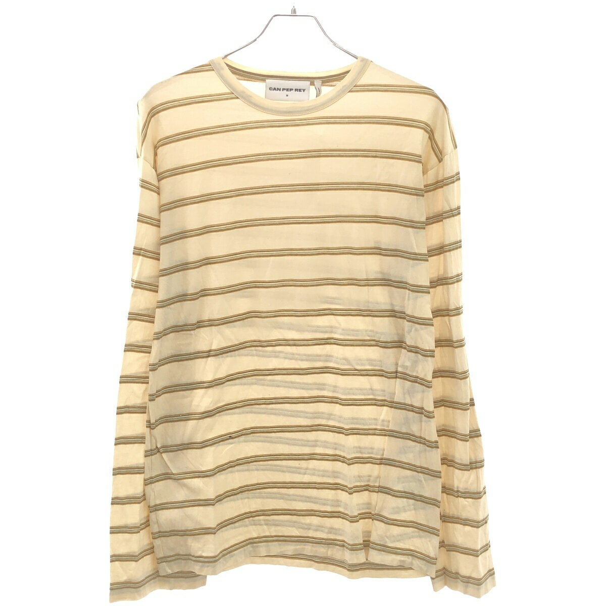 CAN PEP REY キャンペプレイ ロングスリーブボーダーカットソー ベージュ S 【中古】 ITNFMPLZ3WG4