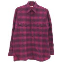 COMOLI コモリ 21AW ウールシルク ワークチェックシャツ U03-02010 ピンク 1 【中古】 ITDP6XVEK45S