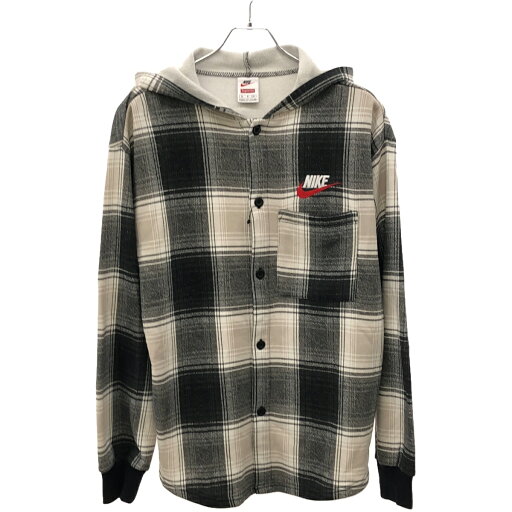 Supreme×NIKE シュプリーム ナイキ 18AW Plaid Hooded Sweatshirt フーデッドチェックシャツ グレー S 【中古】 ITNT9DJ6RQL2 Supreme×NIKE シュプリーム ナイキ 18AW Plaid Hooded Sweatshirt フーデッドチェックシャツ グレー S 【中古】 ITNT9DJ6RQL2