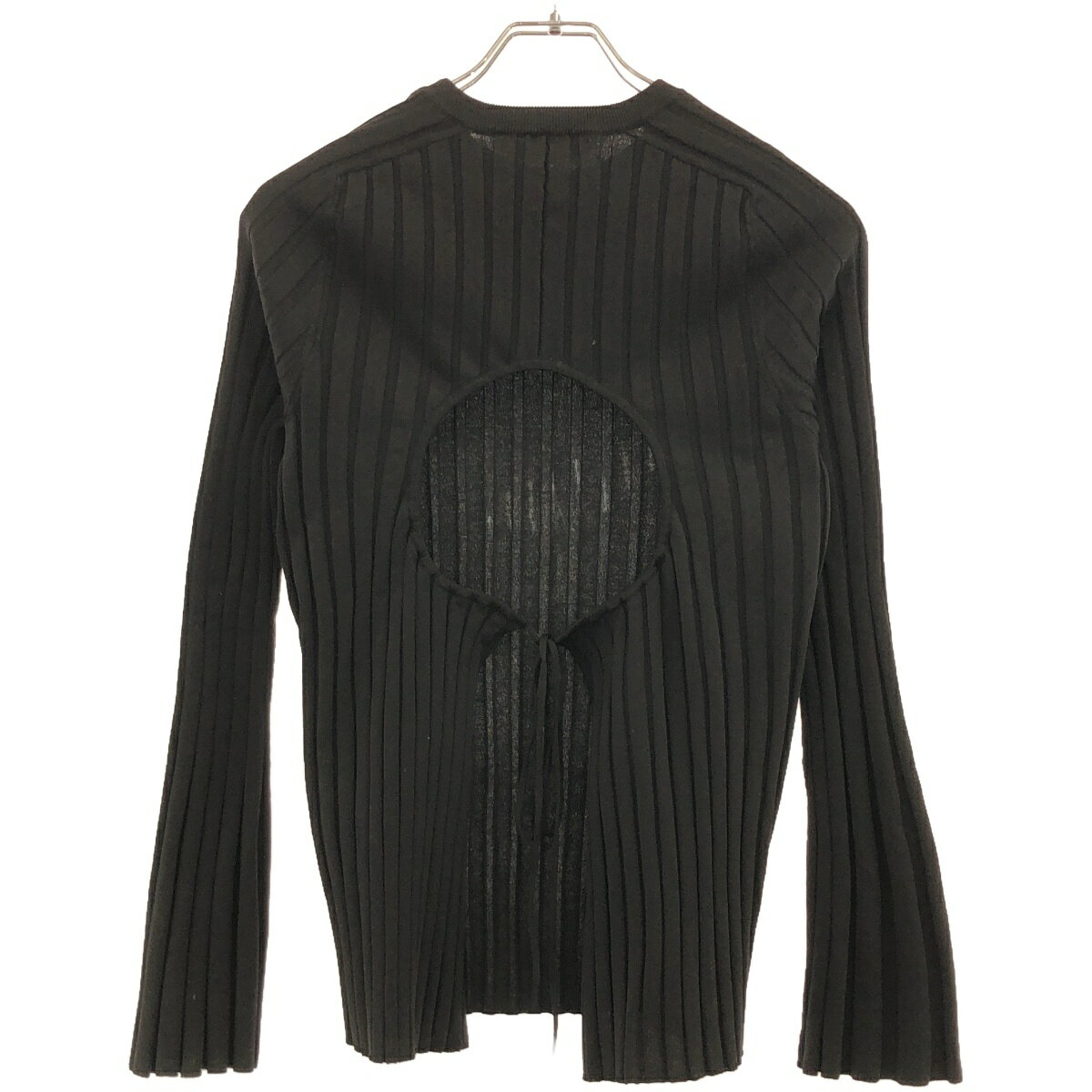 AEWEN MATOPH イウエン マトフ バックオープンリブニットセーター 8713-183-0026 ブラック 表記無し 【中古】 IT7A9DG4ANH6