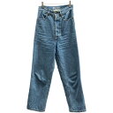 CristaSeya クリスタセヤ Bleached denim high-waisted jeans ハイウエストボタンフライデニムパンツ Bleached ...