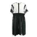 noir kei ninomiya ノワール ケイ ニノミヤ 17AW チュールフリルドレスワンピース 3T-O004 ブラック S 【中古】 ITCEYJR06PFI