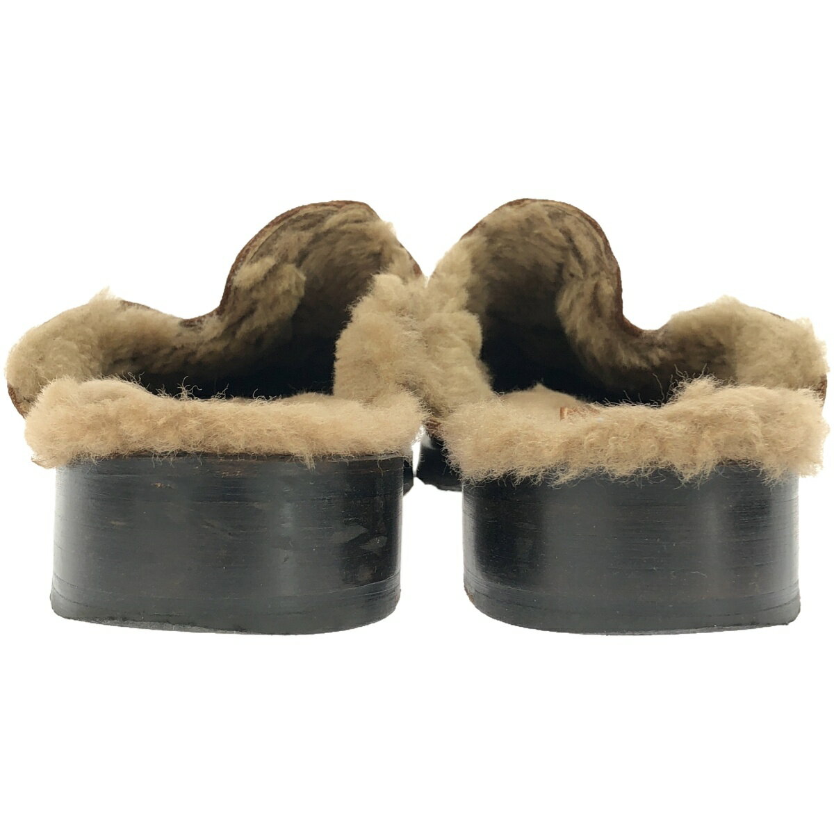 1piu1uguale3 ウノピゥウノウグァーレトレ 20AW WINGTIP SANDAL ウィングチップボアサンダル ブラウン 41 【中古】 ITKW0O0SNTX0