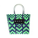 MARNI マルニ MARKET バスケットバッグ ブルー×グリーン 【中古】 ITQR67F6S29O