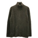 JIL SANDER ジルサンダー ウールカシミヤ ジップアップニットセーター ブラウン 50 【中古】 IT1HCDAJWZ0G