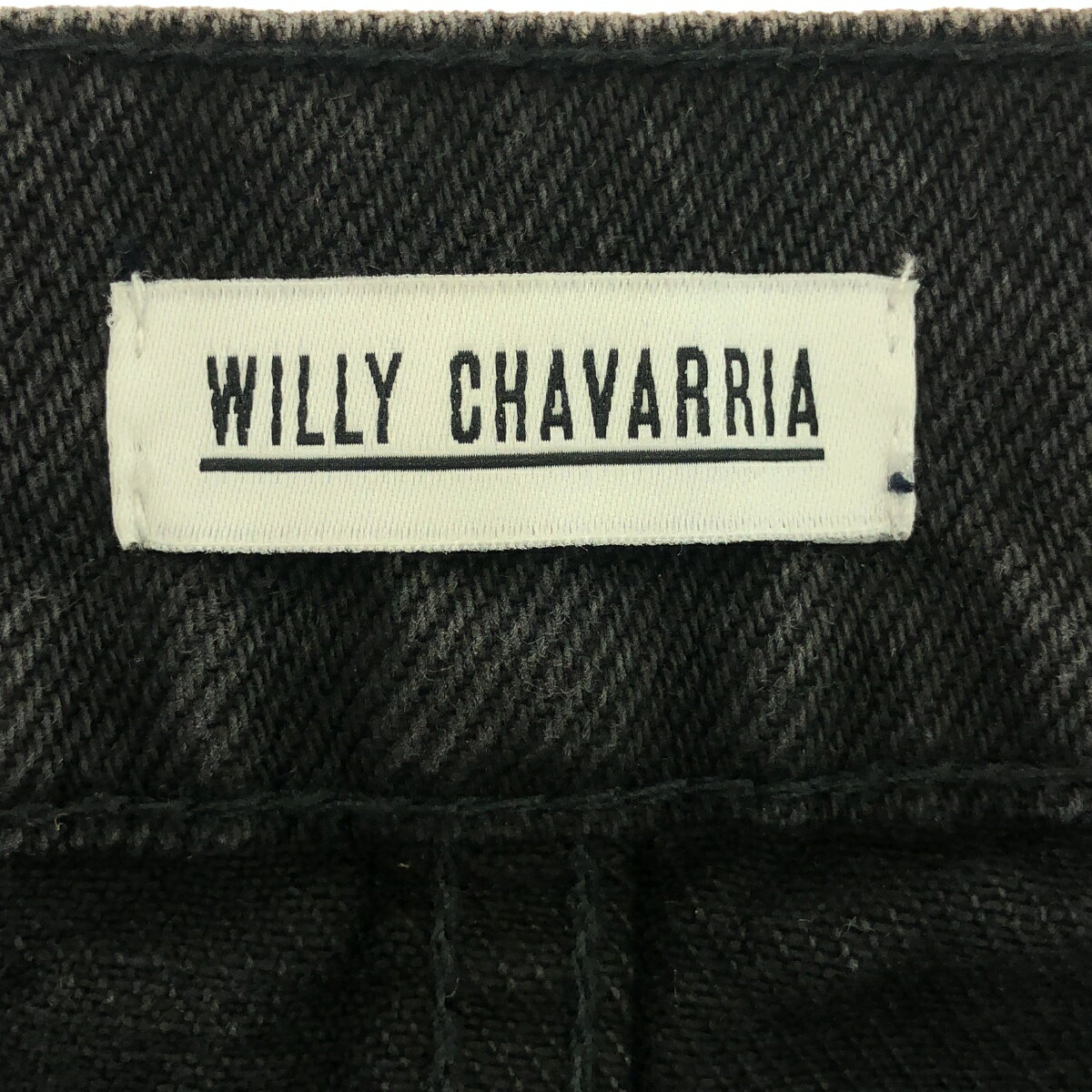 WILLY CHAVARRIA ウィリーチャバリア ワイドテーパードデニムパンツ グレー M 【中古】 IT2SYM6DFTIO