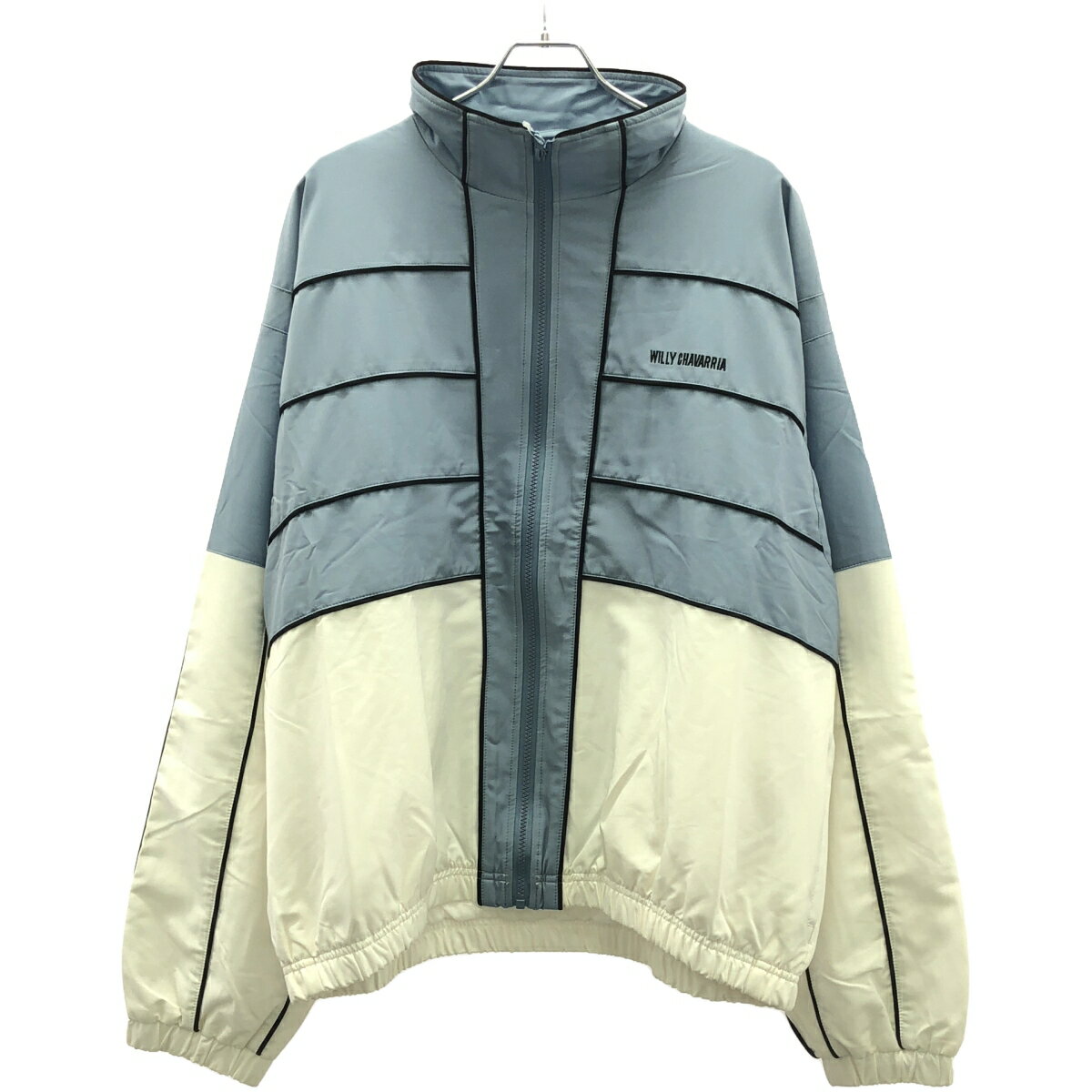 WILLY CHAVARRIA ウィリーチャバリア 24SS PREGAME JACKET FADED DENIM ナイロントラックジャケット ブルー ホワイト 【中古】 ITJGY6J68RPC