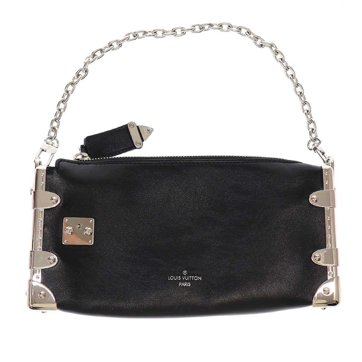 LOUIS VUITTON ルイヴィトン Slim Trunk Bag スリム トランクショルダーバッグ M25445 ブラック 【中古】 ITQMW99RXZ9W