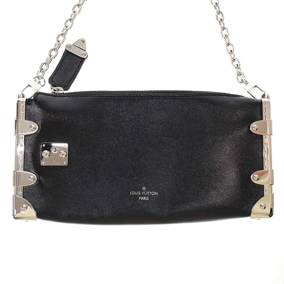 LOUIS VUITTON ルイヴィトン Slim Trunk Bag スリム トランクショルダーバッグ M25445 ブラック 【中古】 ITQMW99RXZ9W