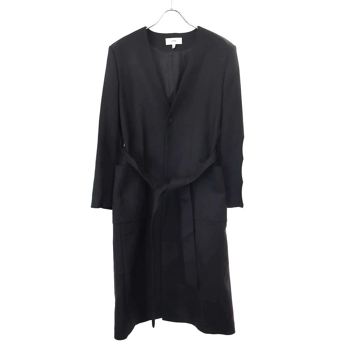 HYKE ハイク 21AW DOUBLE FACE COAT ダブルフェイスコート 212-17302 ブラック 1 【中古】 ITDUKCADGD4S