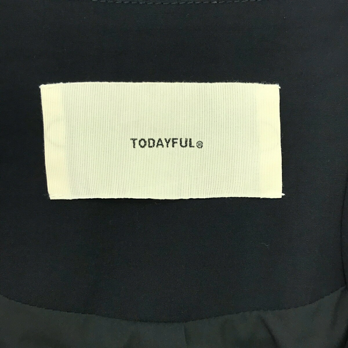 TODAYFUL トゥデイフル 21SS Collarless Twill Vest カラーレスツイルベスト 12110105 ネイビー 36 【中古】 ITLY7YHPUR38