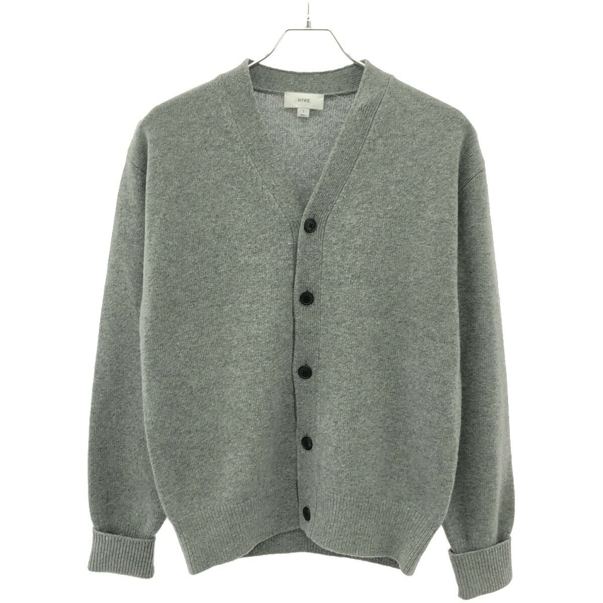 HYKE ハイク 24AW LAMBSWOOL CARDIGAN カーディガン 242-11370 グレー 1 【中古】 IT6W082XMOQO