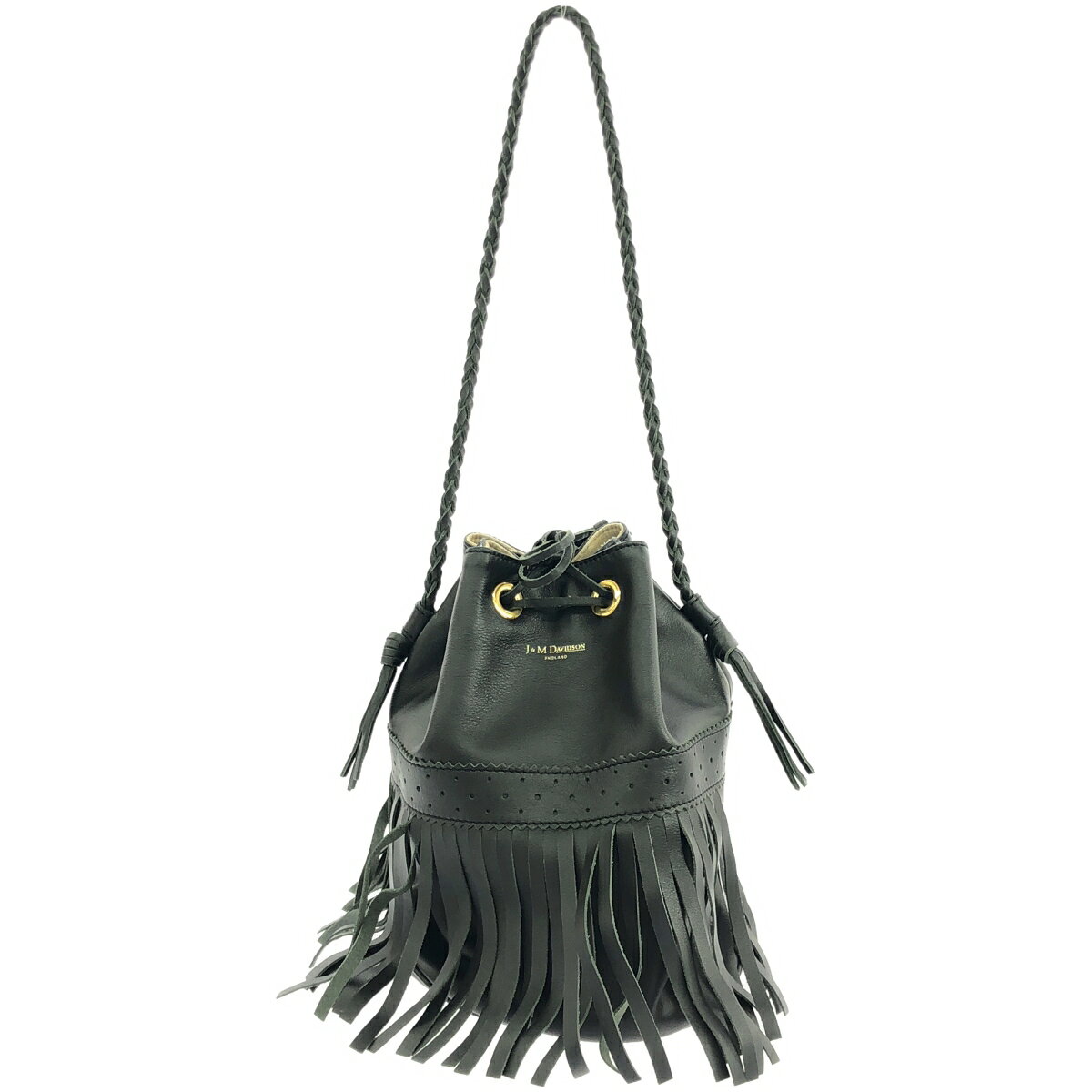 【美品】J&M DAVIDSON フリンジカーニバル　ブラック　ゴールド J&M Davidson（J＆Mデヴィッドソン） フリンジ カーニバル ミニ MINI