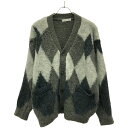 FREAKS STORE フリークスストア アーガイルカーディガン 233-1307 グレー L 【中古】 IT8UU9KKG4ZA