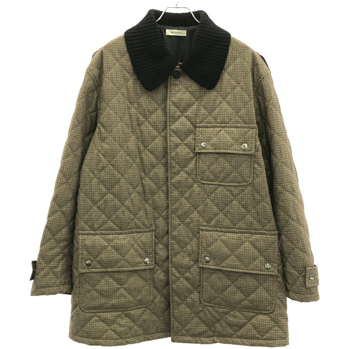 Rakuten - MATSUFUJI マツフジ 21AW Wool Quilted Knit Collar Coat コート M213-0201 ベージュ 3 【中古】 ITCL7GSXAYCB