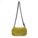 BOTTEGA VENETA ボッテガヴェネタ イントレチャートチェーンショルダーバッグ イエロー系 【中古】 IT3UY0LNPY9U