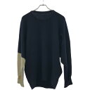 ISSEY MIYAKE イッセイミヤケ 20AW HAND IN HAND 2WAY デザインニットセーター IM03KN281 ネイビー×ベージュ 2 【中古】 ITHP23TAMG8S