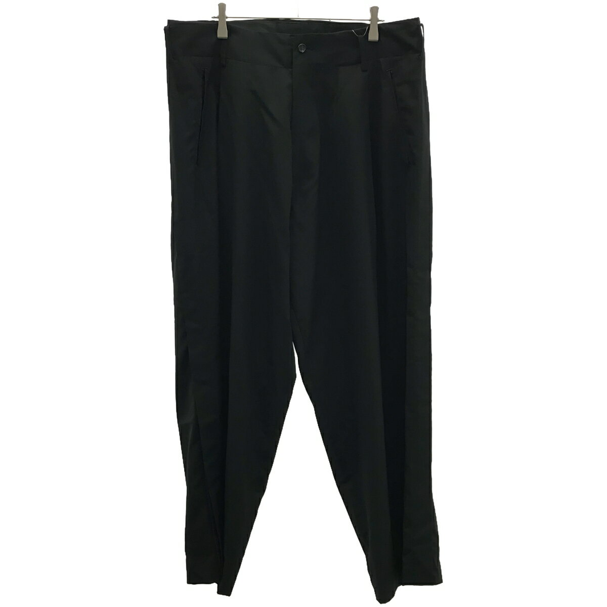 Yohji Yamamoto POUR HOMME ヨウジヤマモト プールオム 2008AW カラーラインウールワイドトラウザーズパンツ HE-P39-101 ブラック 2 【中古】 IT1ZHXKPFI1Y
