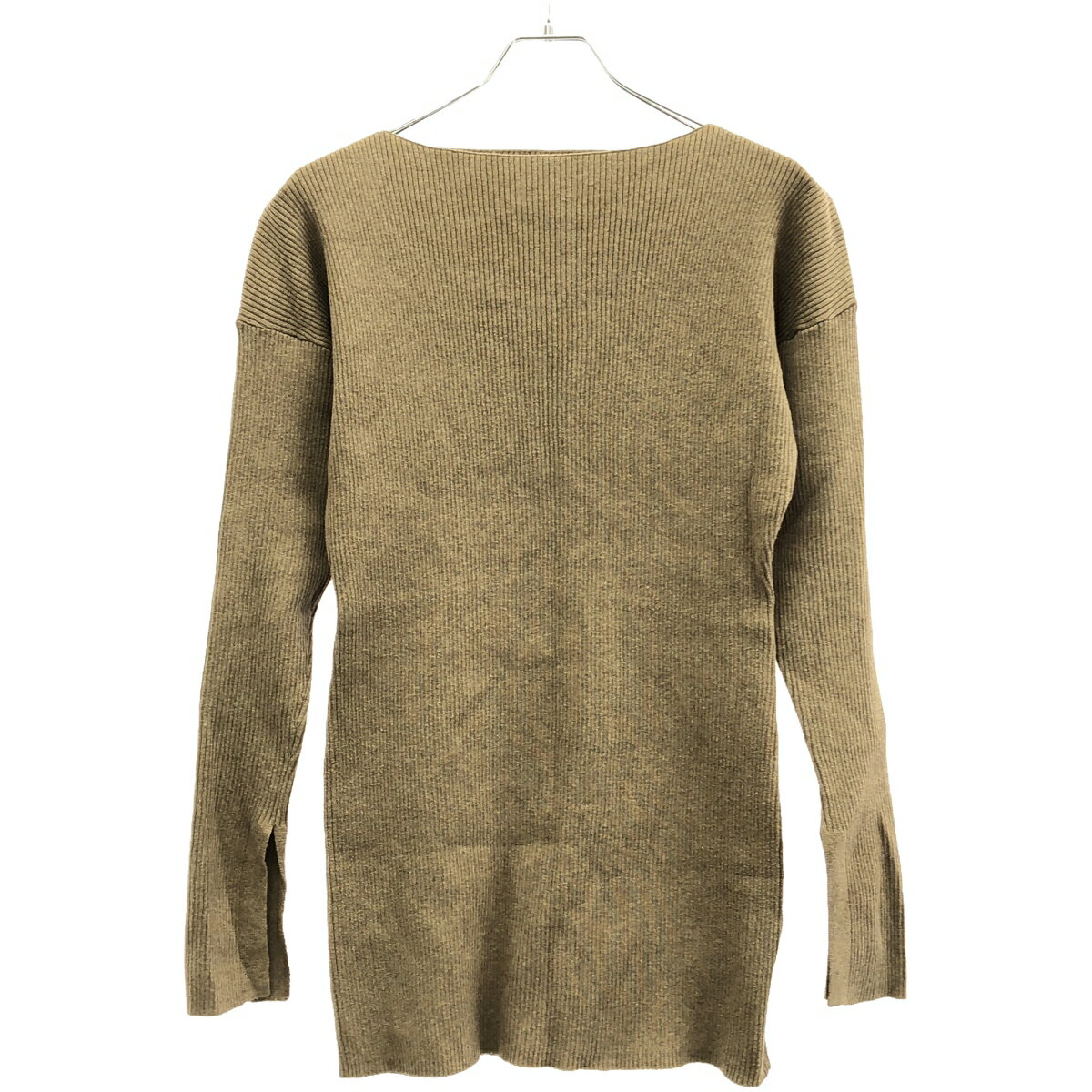 Rakuten - CLANE クラネ 21AW LOOSE SHAPE RIB KNIT TOPS ルーズシャープリブニットトップス 11106-1032 ブラウン系 1 【中古】 ITA2E5DK1PRK