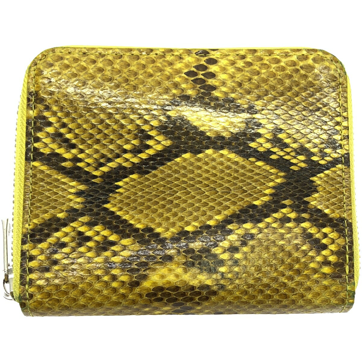 Hender Scheme エンダースキーマ python square zip purse パイソンレザーウォレット イエロー 【中古..