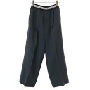 CELINE セリーヌ 18AW フィービー期 ウエストロゴワイドスラックスパンツ 2 1V33 261C グレー 34 【中古】 IT5E4I83EGBK