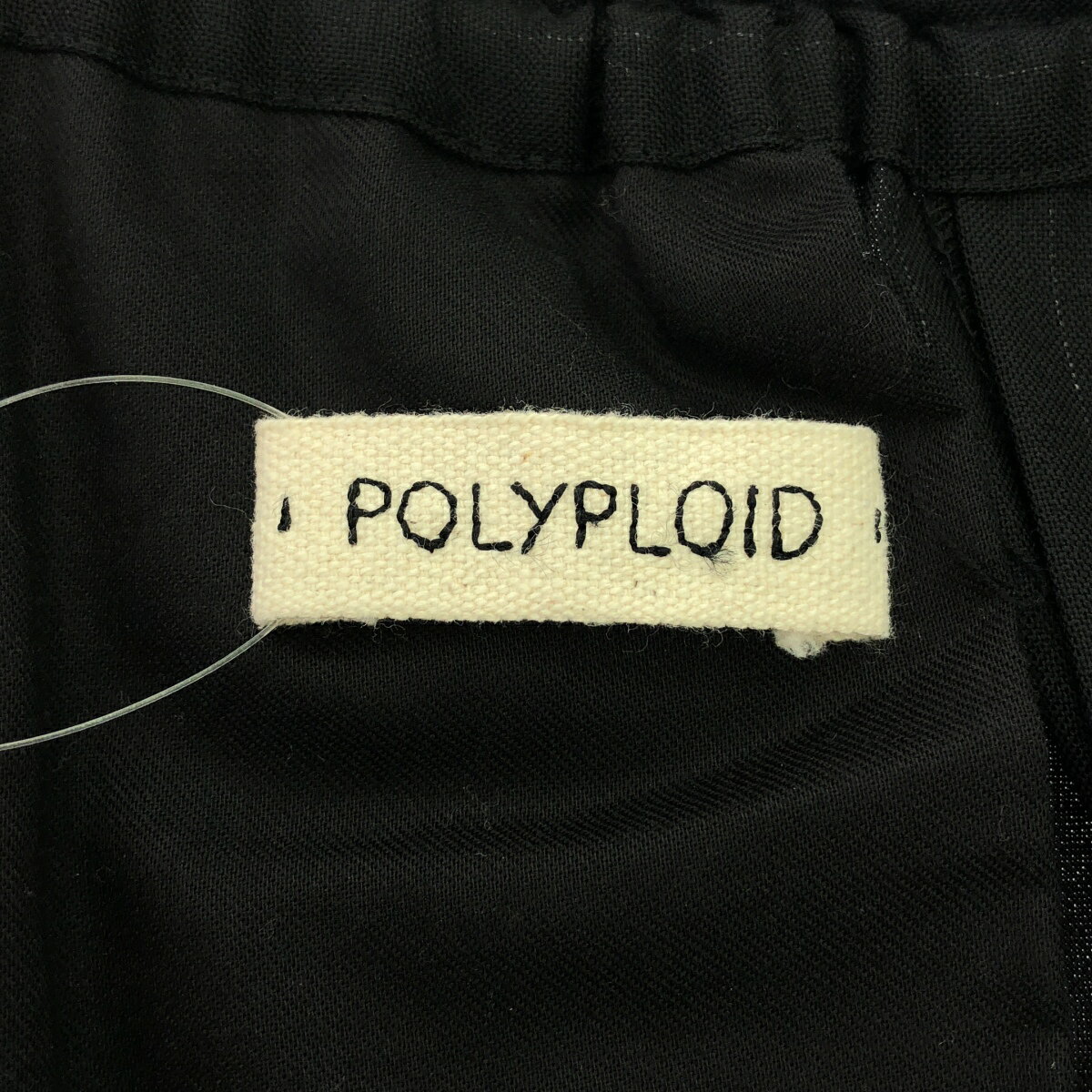 POLYPLOID ポリプロイド SIDE LINE PANTS ウールストライプパンツ B-3-003-018 ブラック 3 【中古】 ITCK4T0V476W